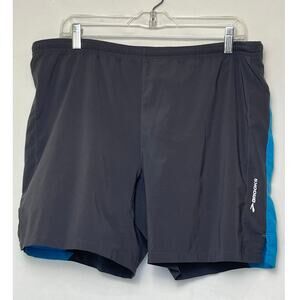 Brooks Men’s Medium Gray Blue Running Shorts Athletic Training Activewear Gym